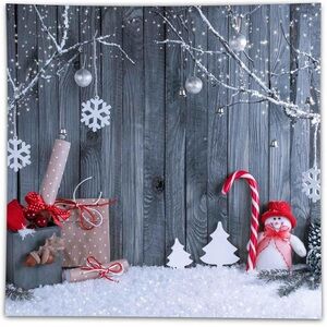 💜6x6 FT Christmas Winter Backdrop Snow Snowflake Cartoon Snowman background